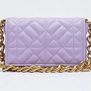 Zara quilted chain shoulder bag